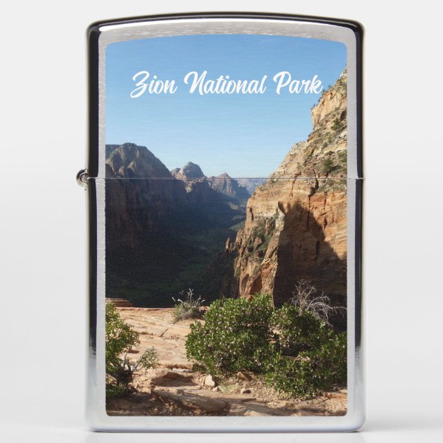 Zion from Angels Landing Trail Zion National Park Zippo Lighter (Front)