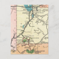Zion - Grand Canyon Vintage Map
