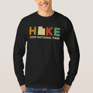 Zion Hiking Souvernir  Hiker  Hike Yosemite Map T-Shirt