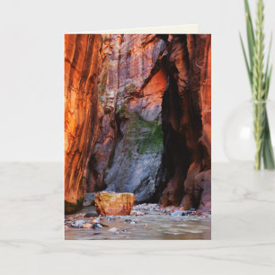 Zion Narrows Boulder Utah Blank Greeting Card