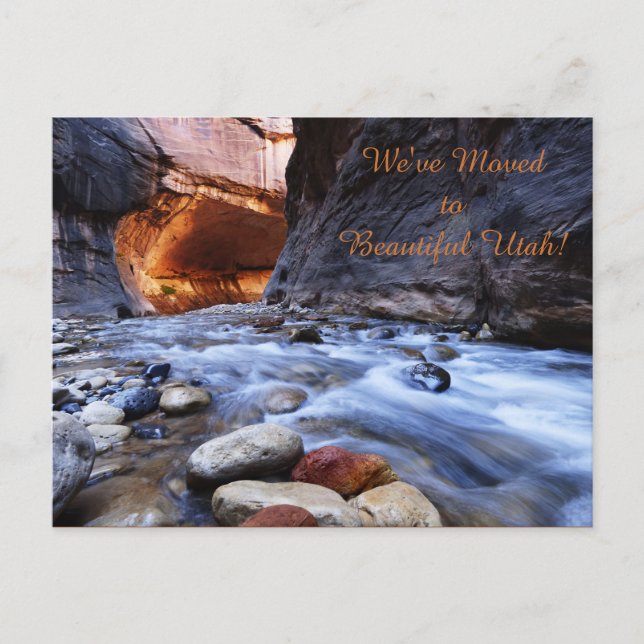 Zion Narrows, New Address Announcement (Front)