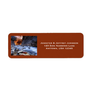 Zion Narrows Return Address Labels