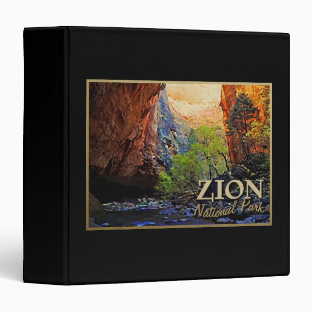 Zion National Park 3 Ring Binder (Front/Spine)