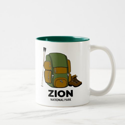 Zion National Park Backpack Two_Tone Coffee Mug