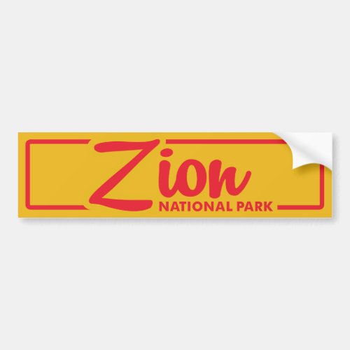 Zion National Park Bumper Sticker