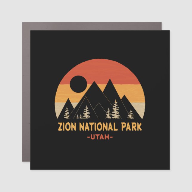 Zion National Park Car Magnet (Front)