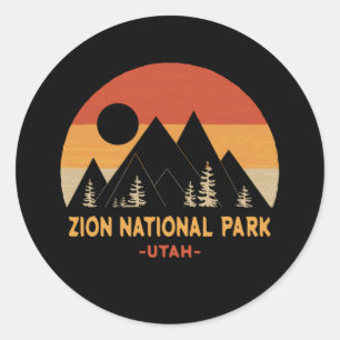 Zion National Park Classic Round Sticker