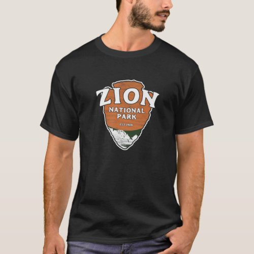 Zion National Park Classic Style Arrowhead Sign T_Shirt