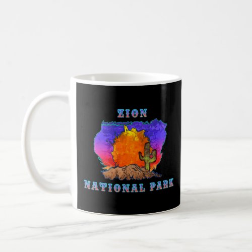 Zion National Park Desert Sunset Scene  Coffee Mug