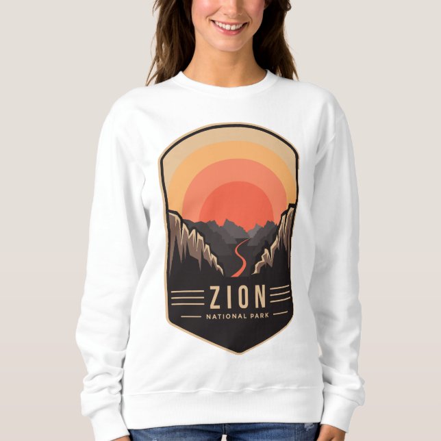 Zion national park emblem patch logo sweatshirt (Front)
