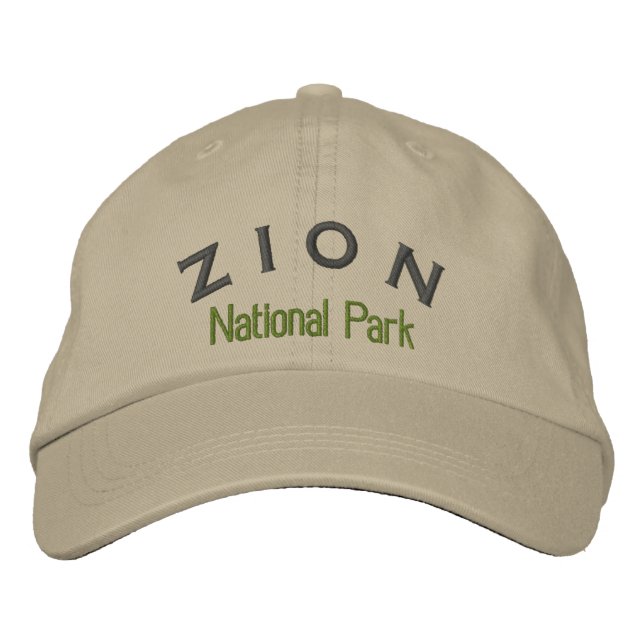 Zion National Park Embroidered Baseball Cap (Front)