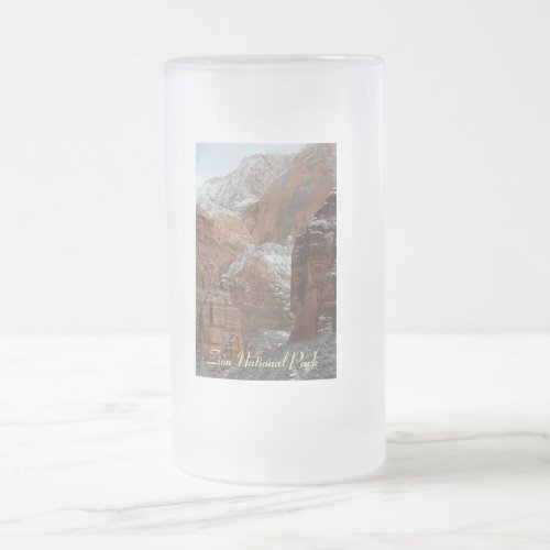 Zion National Park Frosted Glass Beer Stein