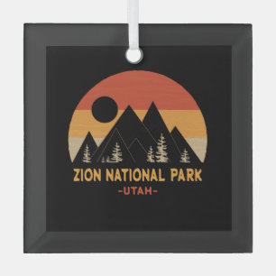 Zion National Park Glass Ornament