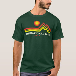 Zion National Park Hikes Retro Mountain Zion Park  T-Shirt