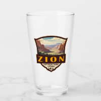 Zion National Park Illustration Retro Badge