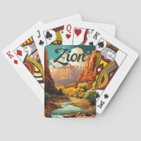 Zion National Park Illustration Retro