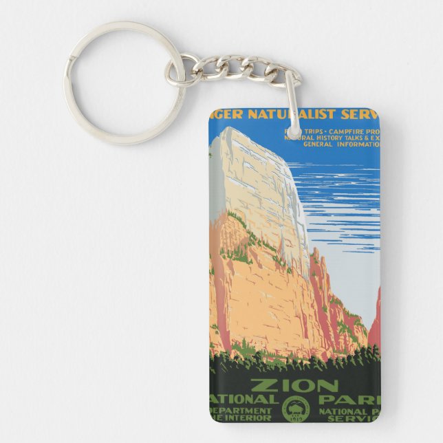 Zion National Park Keychain (Front)