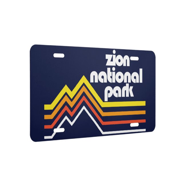 Zion National Park License Plate (Right)