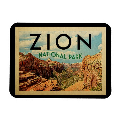Zion National Park Magnet Vintage Travel