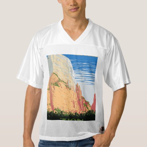 Zion National Park Mens Football Jersey