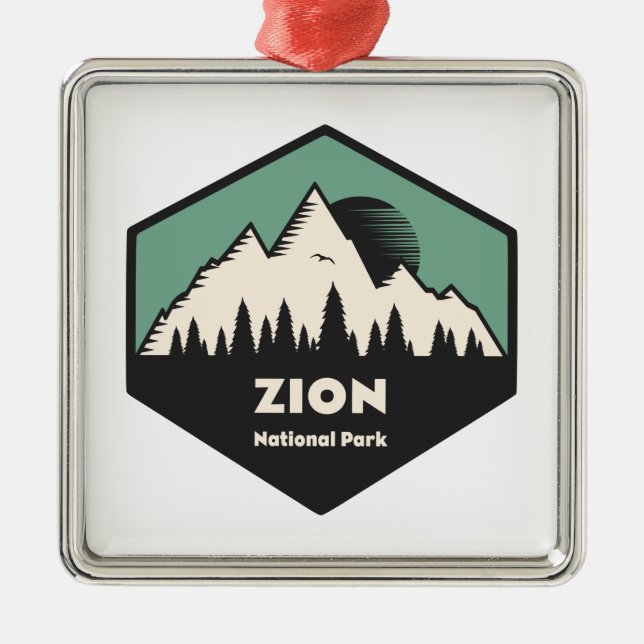 Zion National Park Metal Ornament (Front)