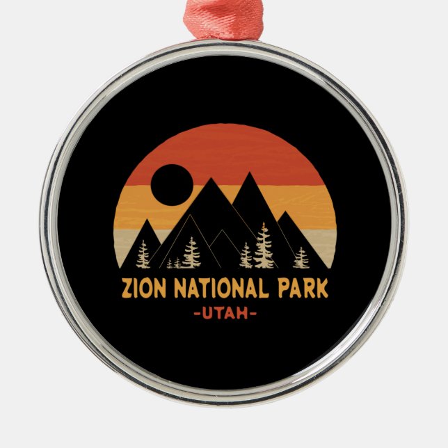 Zion National Park Metal Ornament (Front)