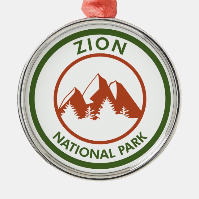 Zion National Park Metal Ornament (Front)