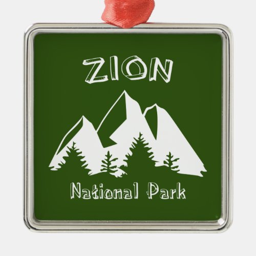 Zion National Park Metal Ornament