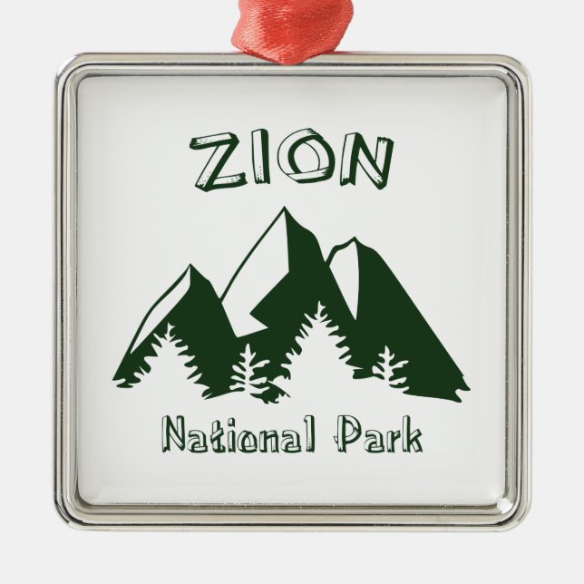 Zion National Park Metal Ornament (Front)