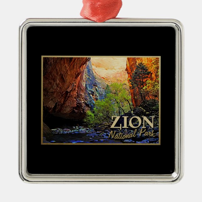 Zion National Park Metal Ornament (Front)