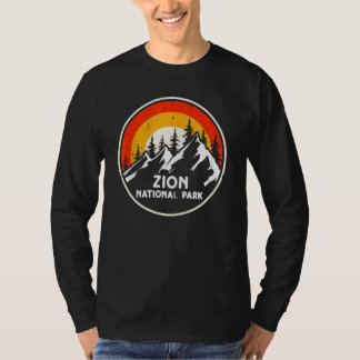 Zion National Park Mountain Trees & Sun Camping Hi T-Shirt