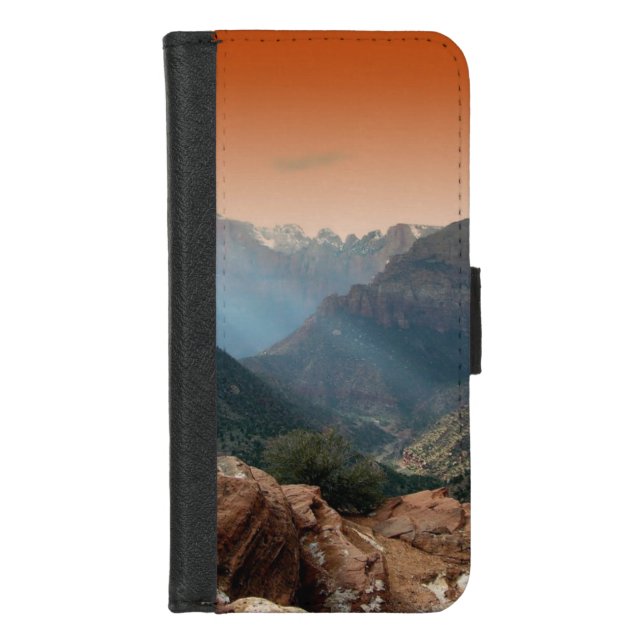 Zion National Park Mountains Landscape iPhone Wallet Case (Front)