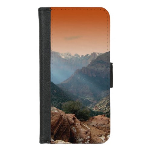 Zion National Park Mountains Landscape iPhone 87 Wallet Case