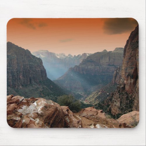 Zion National Park Mountains Landscape Mouse Pad