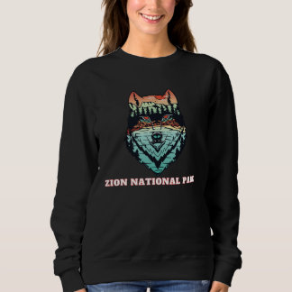 Zion National Park Outdoor Wolf Hiking Lake Sunset Sweatshirt