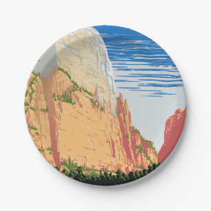 Zion National Park Paper Plates