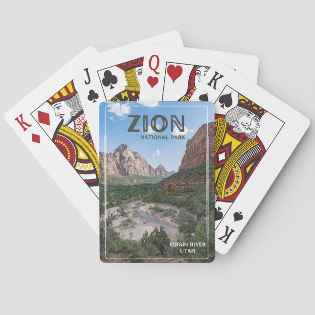 Zion National Park Photograph Poker Cards (Back)