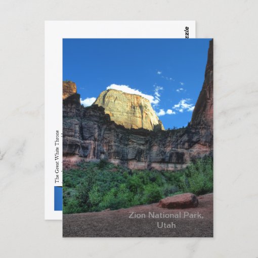 Zion National Park Postcard Zazzle