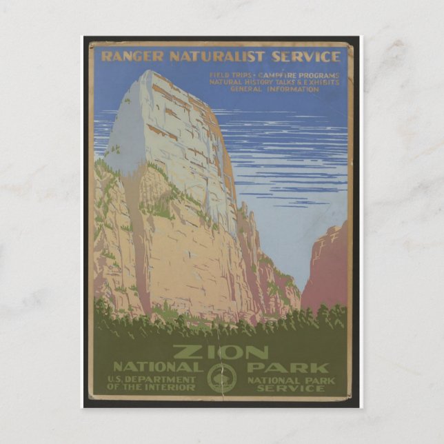 Zion National Park Postcard (Front)