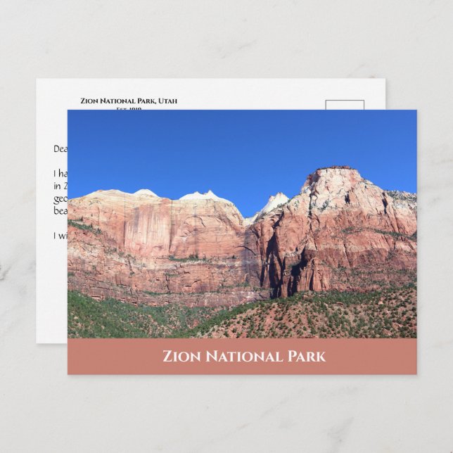 Zion National Park Postcard (Front/Back)