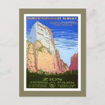 Zion National Park Postcard by PrimeVintage at Zazzle