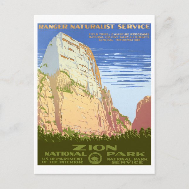 Zion National Park Postcard (Front)