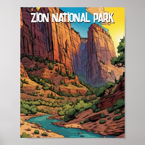 zion national park  poster