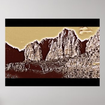 Zion National Park Poster by niceartpaintings at Zazzle