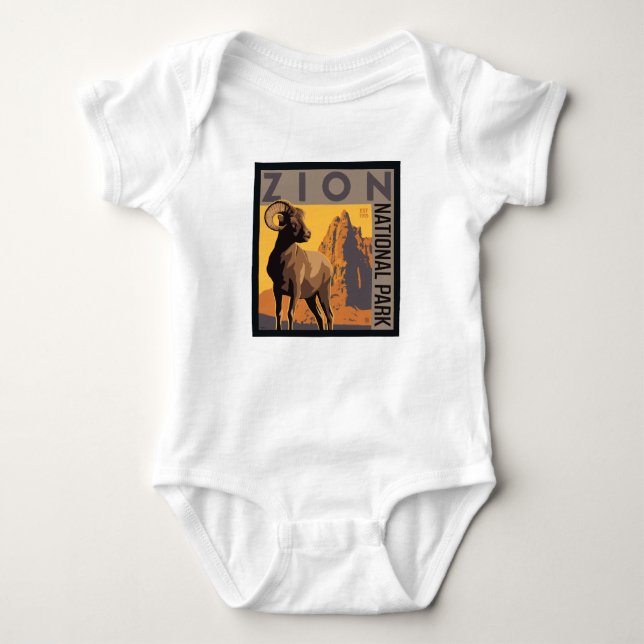 Zion National Park | Ram Baby Bodysuit (Front)