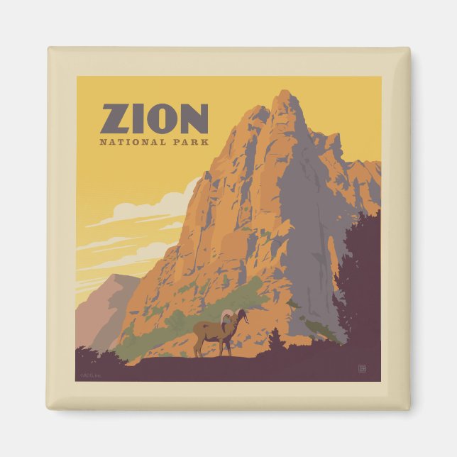 Zion National Park | Ram Magnet (Front)