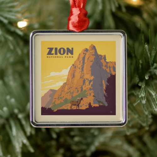 Zion National Park  Ram Metal Ornament