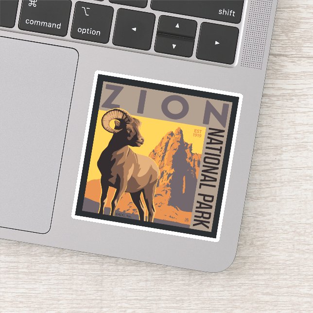 Zion National Park | Ram Sticker (Detail)