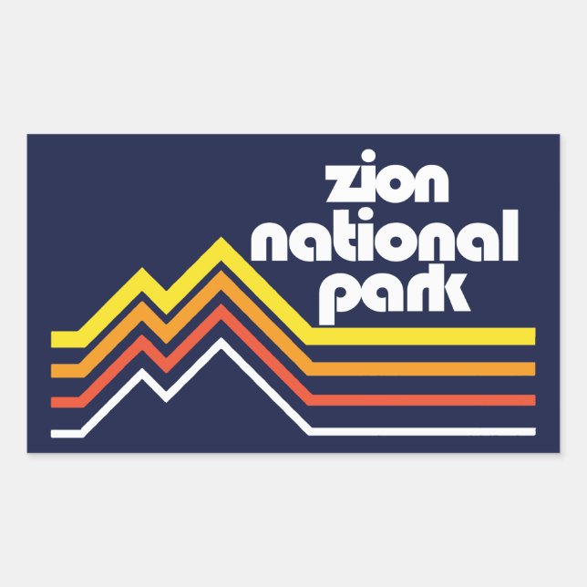 Zion National Park Rectangular Sticker (Front)