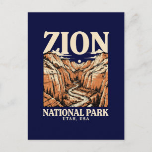Zion National Park Red Cliffs Holiday Postcard